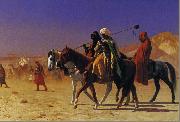 Jean-Leon Gerome Arabs Crossing the Desert oil on canvas